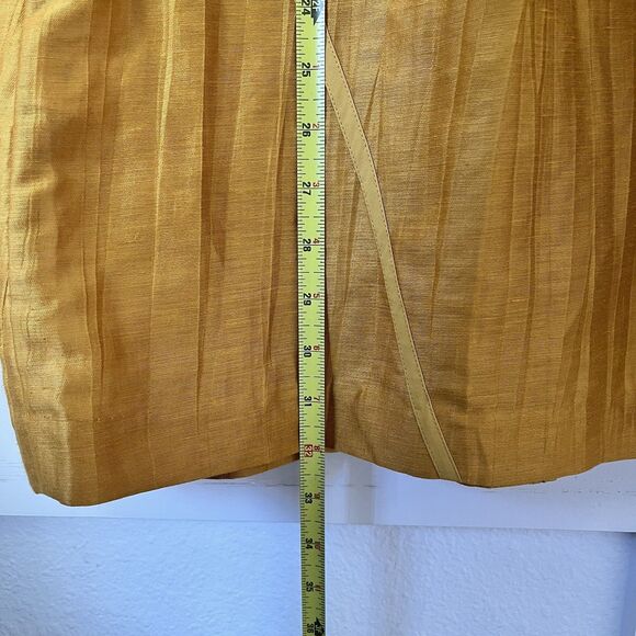 Chicos Womens Jacket Cárdigan Size 3 Extra Large Ochre Yellow Linen Open Front - Picture 6 of 6